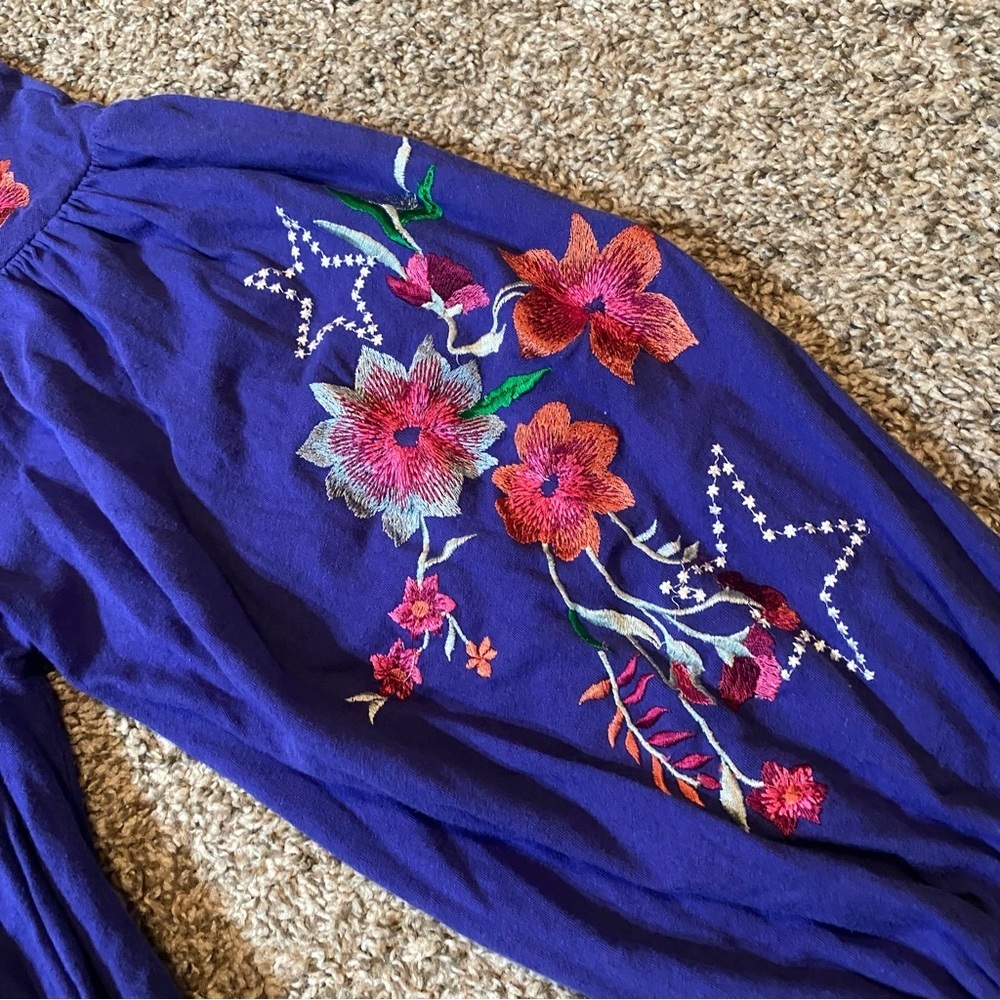 Free People Lita Embroidered Shirt in Size XS - Picture 8 of 13
